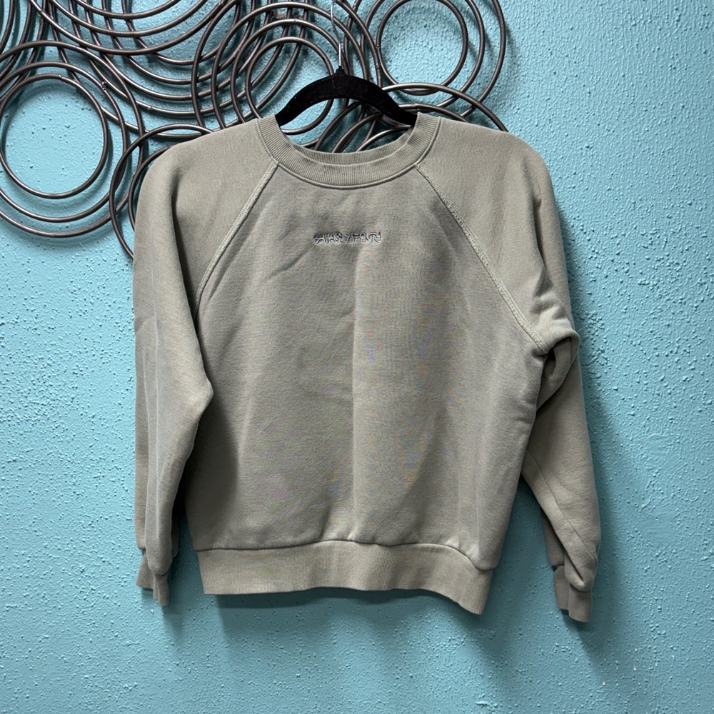 Savage X Fenty Men's Light Gray Crewneck Sweater